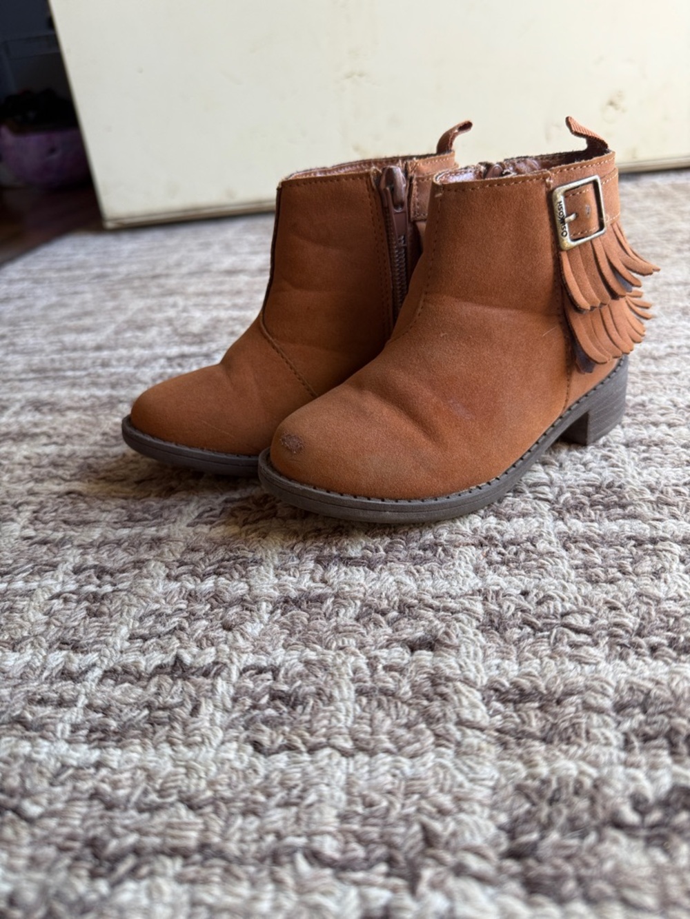 Kids OshKosh Fringe Ankle Boots - Brown